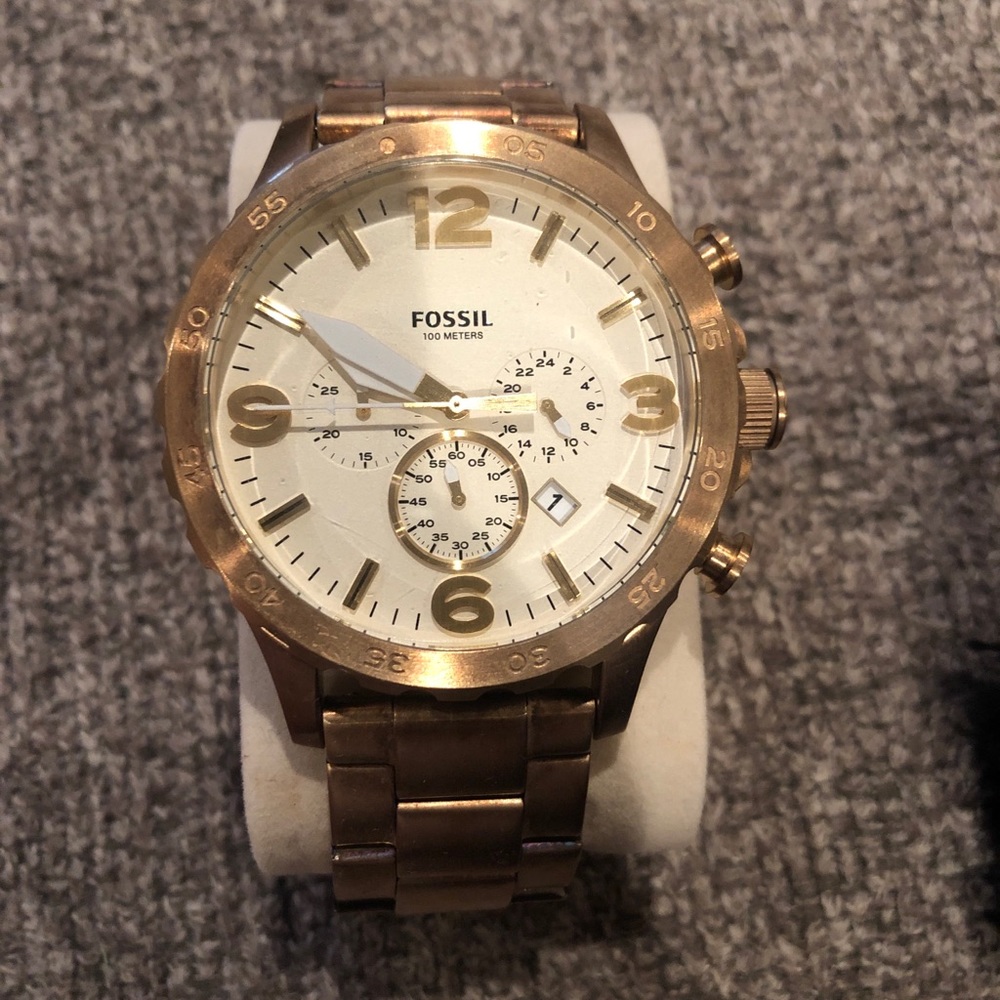Never been worn Men’s Gold Fossil Watch